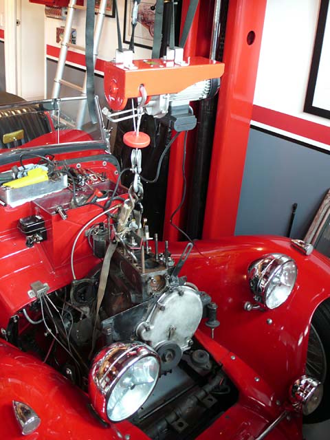 Pulling MG TC Engine