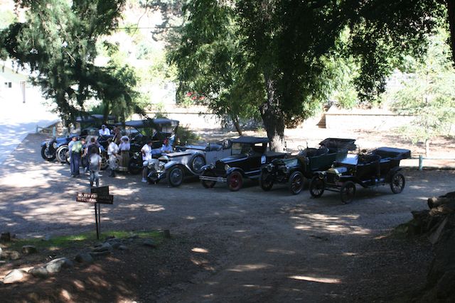 The cars cooling after their run up to Henninger Flats.