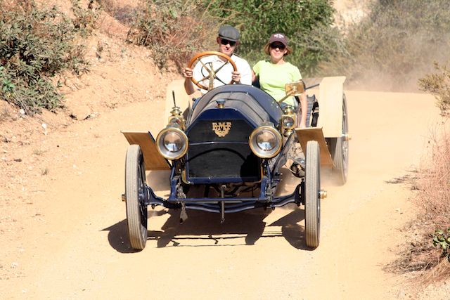 Robb and his wife Nancy making their share of dust. 1912 EMF 30