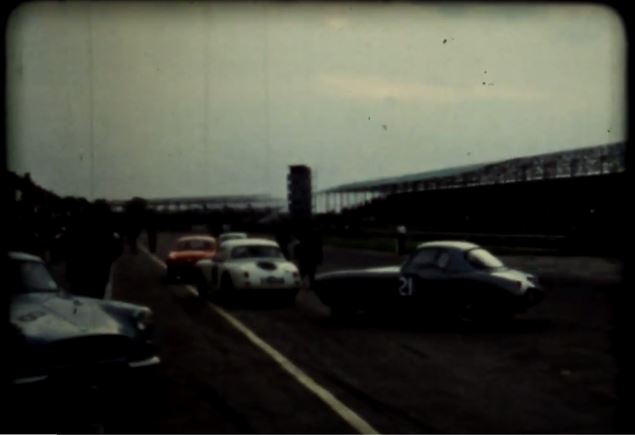 If you recall Brian spoke about taking the blue Warwick 872 BLU on the track. Since we believe there is only one ICI Healey Blue Warwick GT, this is possibly the car trackside