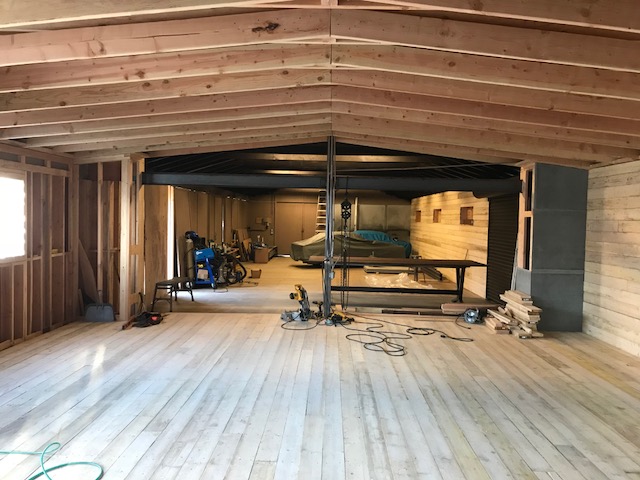 Wood floor in living space