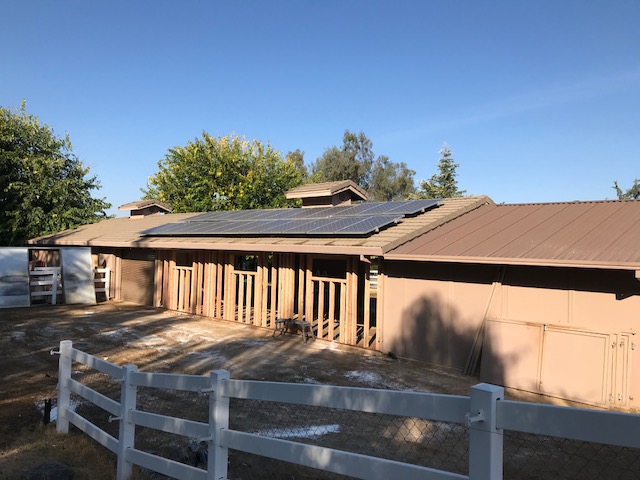 Back of the barn - Framing the stable area