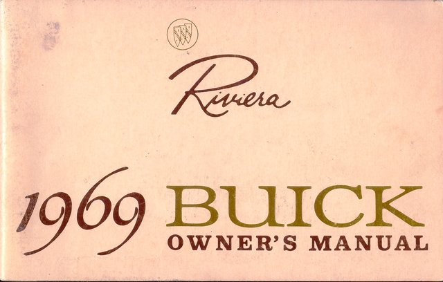 1969 Buick Riviera owners manual
